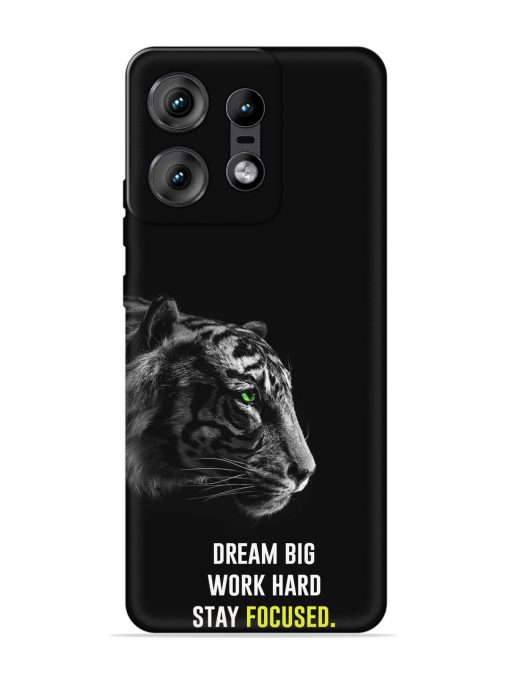 Dream Big Work Hard Embossed Soft Silicone Case for Motorola Moto Edge 50 Pro (5G)