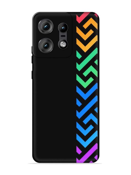 Colorshape Stripes Embossed Soft Silicone Case for Motorola Moto Edge 50 Pro (5G)