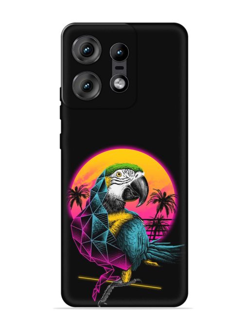 Rad Parrot Embossed Soft Silicone Case for Motorola Moto Edge 50 Pro (5G)