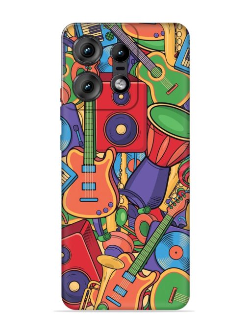 Colorful Music Art Embossed Soft Silicone Case for Motorola Moto Edge 50 Pro (5G)