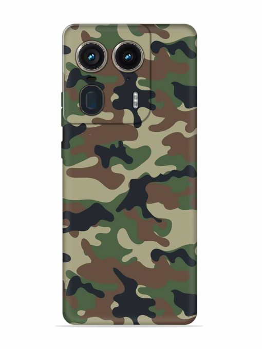 Army Military Camouflage Dark Green Embossed Soft Silicone Case for Motorola Moto Edge 50 Ultra (5G) Zapvi