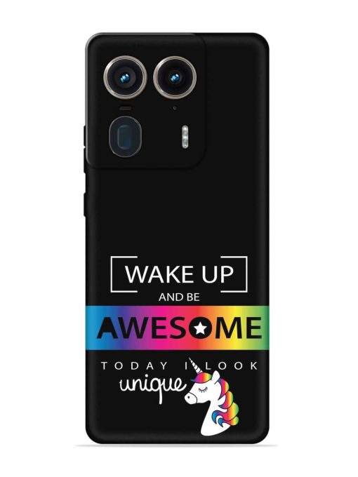 Inspirational Quote Unicorn Embossed Soft Silicone Case for Motorola Moto Edge 50 Ultra (5G) Zapvi