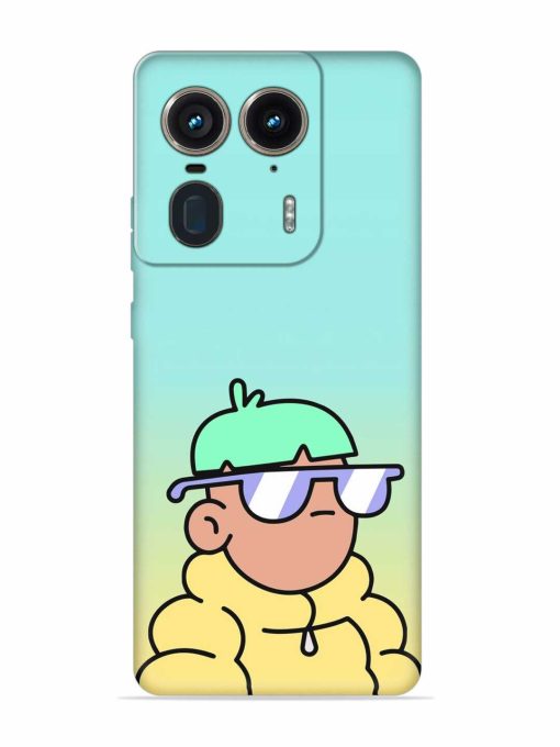 Doodles Cool Character Embossed Soft Silicone Case for Motorola Moto Edge 50 Ultra (5G)