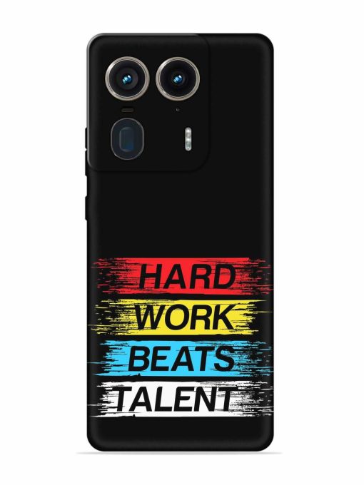 Hard Work Beats Embossed Soft Silicone Case for Motorola Moto Edge 50 Ultra (5G)