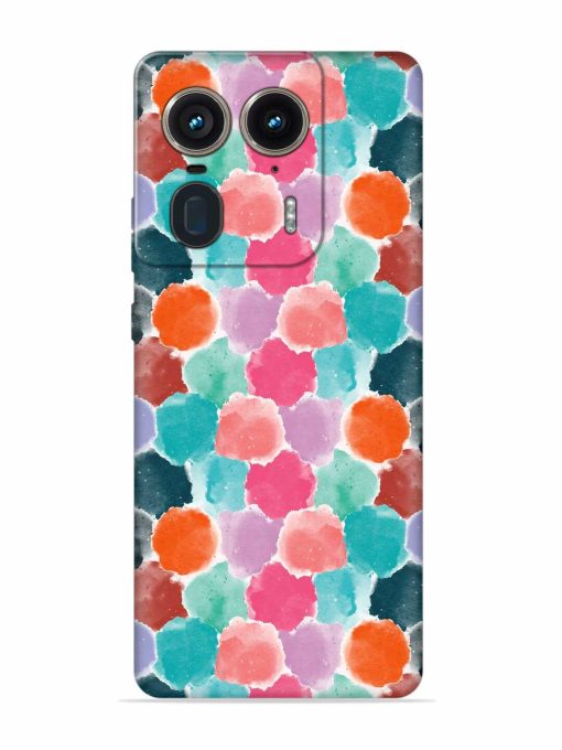 Colorful Seamless Pattern Embossed Soft Silicone Case for Motorola Moto Edge 50 Ultra (5G)