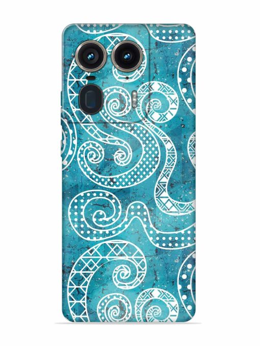 Vintage Curved Seamless Embossed Soft Silicone Case for Motorola Moto Edge 50 Ultra (5G) Zapvi