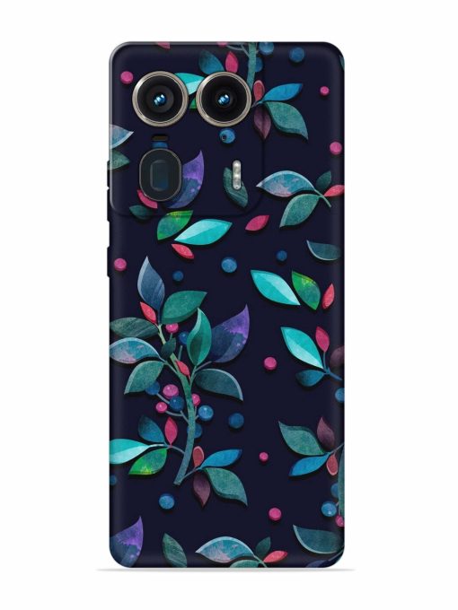 Decorative Watercolor Flower Embossed Soft Silicone Case for Motorola Moto Edge 50 Ultra (5G) Zapvi