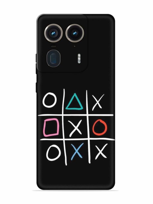 Super Neon Tic-Tac-Toe Embossed Soft Silicone Case for Motorola Moto Edge 50 Ultra (5G)