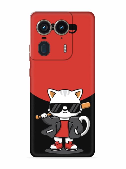 Cool Little Bear Cartoon Embossed Soft Silicone Case for Motorola Moto Edge 50 Ultra (5G)