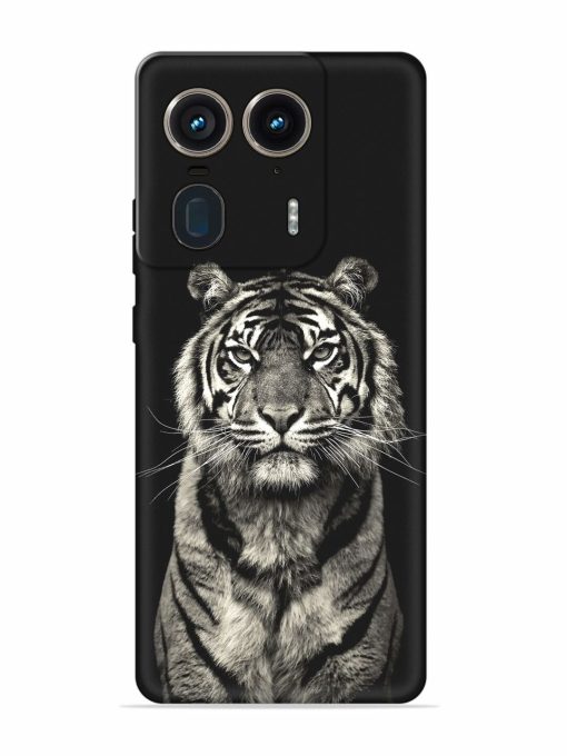 Tiger Art Embossed Soft Silicone Case for Motorola Moto Edge 50 Ultra (5G)