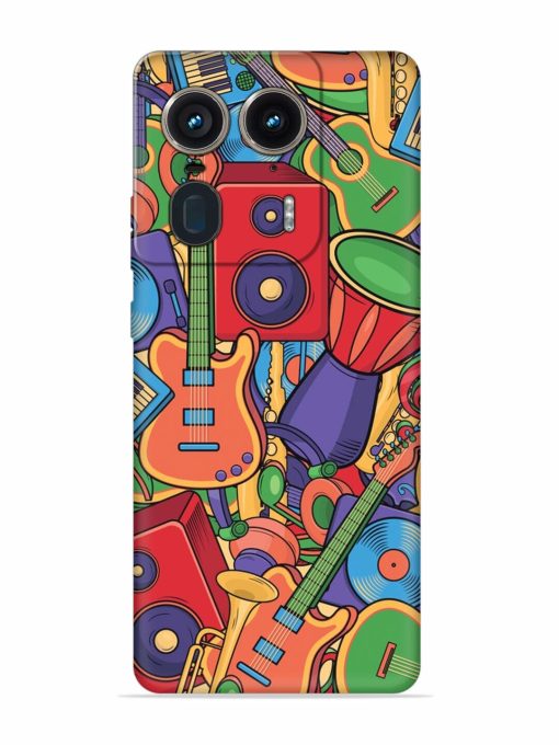 Colorful Music Art Embossed Soft Silicone Case for Motorola Moto Edge 50 Ultra (5G)