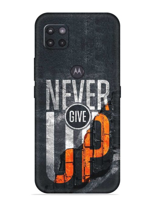 Never Give Up Embossed Soft Silicone Case for Motorola Moto G Zapvi