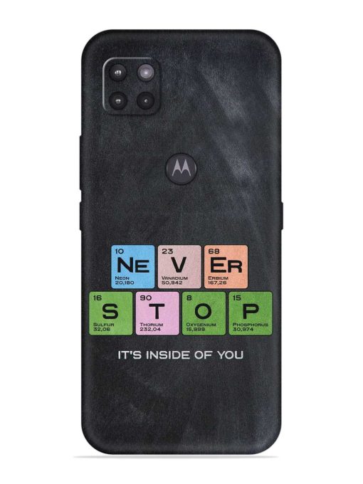 Never Stop It'S Inside Of You Embossed Soft Silicone Case for Motorola Moto G Zapvi