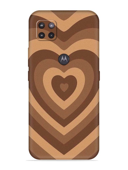 Brown Heart Embossed Soft Silicone Case for Motorola Moto G Zapvi