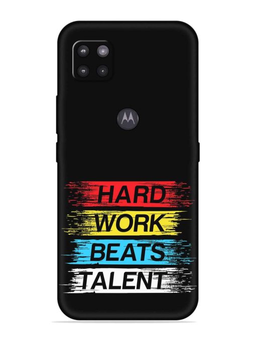 Hard Work Beats Embossed Soft Silicone Case for Motorola Moto G Zapvi