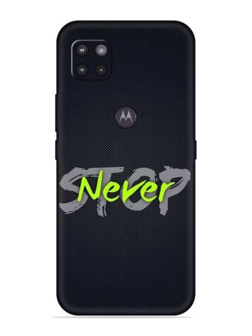 Never Stop Embossed Soft Silicone Case for Motorola Moto G