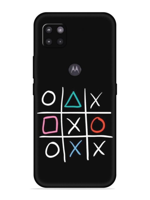 Super Neon Tic-Tac-Toe Embossed Soft Silicone Case for Motorola Moto G Zapvi