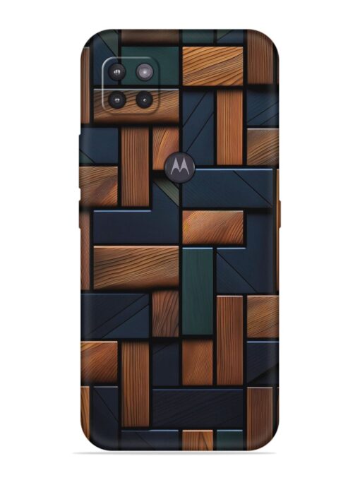 Wooden Background Cubes Embossed Soft Silicone Case for Motorola Moto G Zapvi