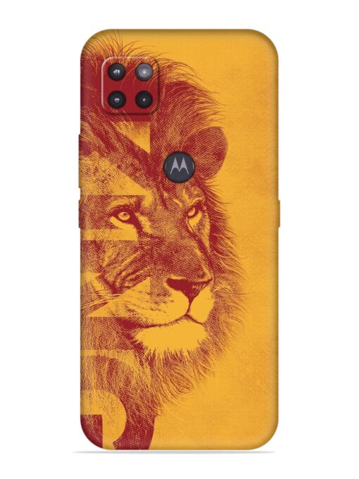 Gold Lion Crown Art Embossed Soft Silicone Case for Motorola Moto G Zapvi