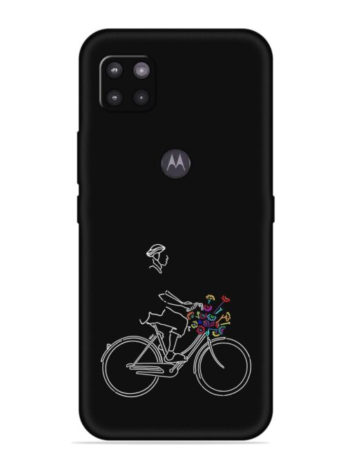 Minimalist Cycle Art Embossed Soft Silicone Case for Motorola Moto G Zapvi