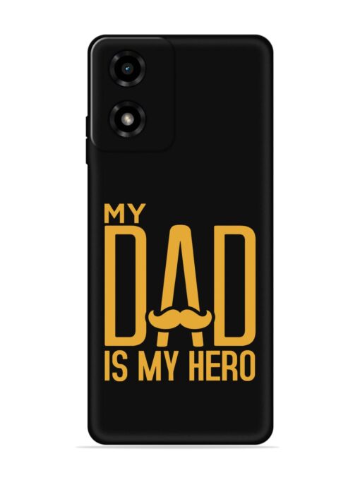 My Dad Is My Hero Embossed Soft Silicone Case for Motorola Moto G04 Zapvi