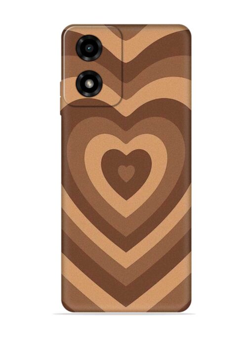 Brown Heart Embossed Soft Silicone Case for Motorola Moto G04 Zapvi