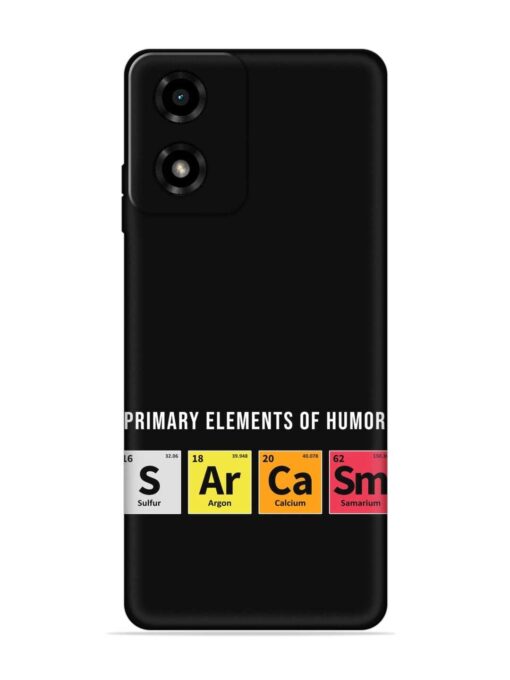 Primary Elements Humor Embossed Soft Silicone Case for Motorola Moto G04 Zapvi