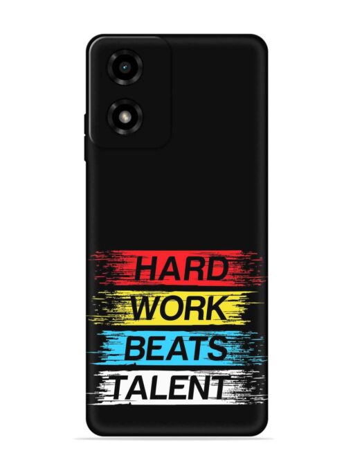 Hard Work Beats Embossed Soft Silicone Case for Motorola Moto G04 Zapvi