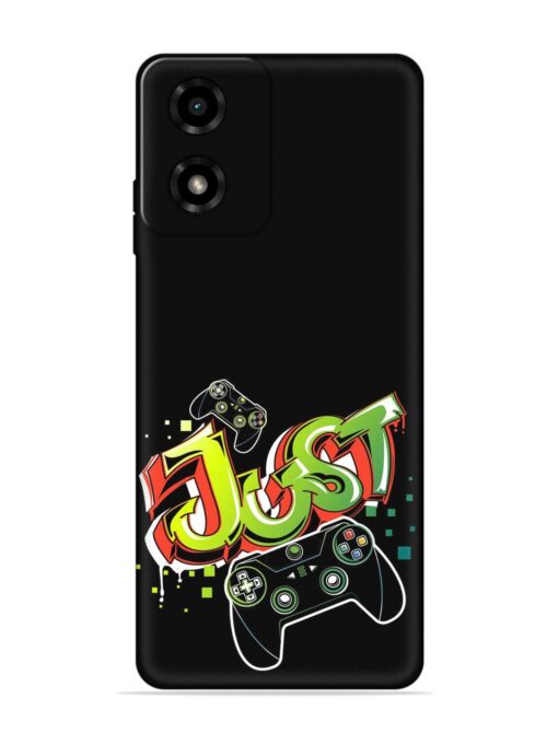 Graffiti Gamepad Illustration Embossed Soft Silicone Case for Motorola Moto G04 Zapvi