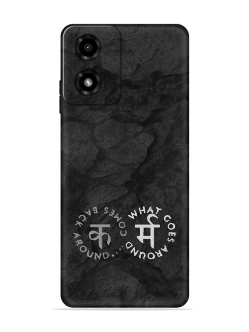 Karma Hindi Word Embossed Soft Silicone Case for Motorola Moto G04 Zapvi