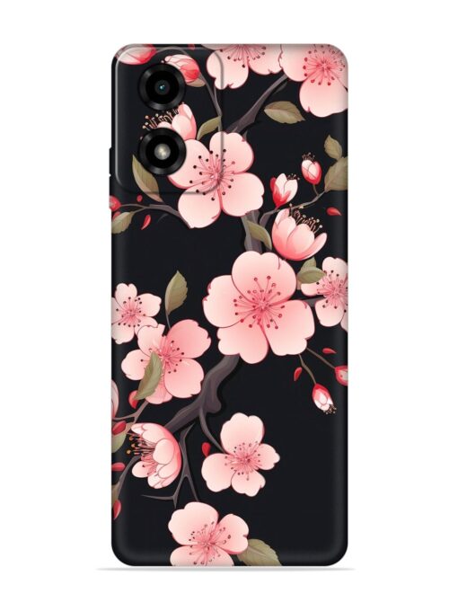 Cherry Blossom Embossed Soft Silicone Case for Motorola Moto G04 Zapvi