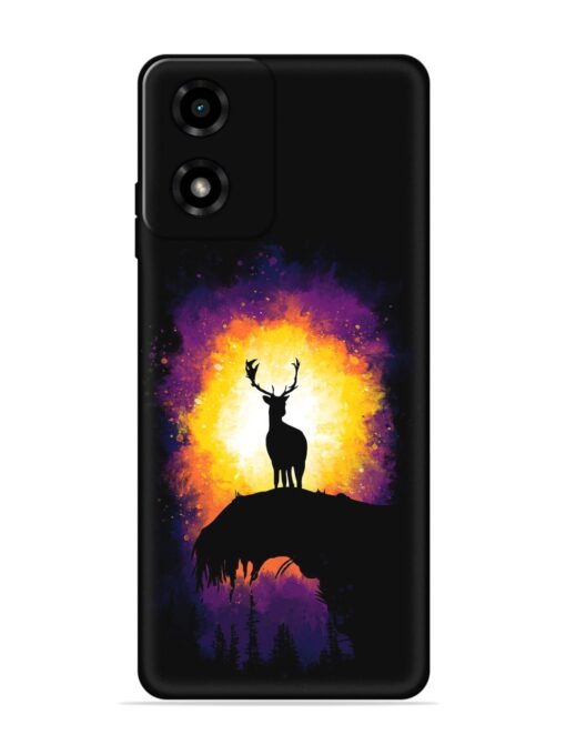 Elk Animal Art Embossed Soft Silicone Case for Motorola Moto G04 Zapvi