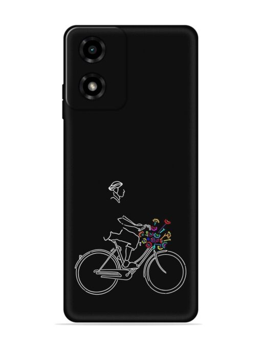 Minimalist Cycle Art Embossed Soft Silicone Case for Motorola Moto G04 Zapvi