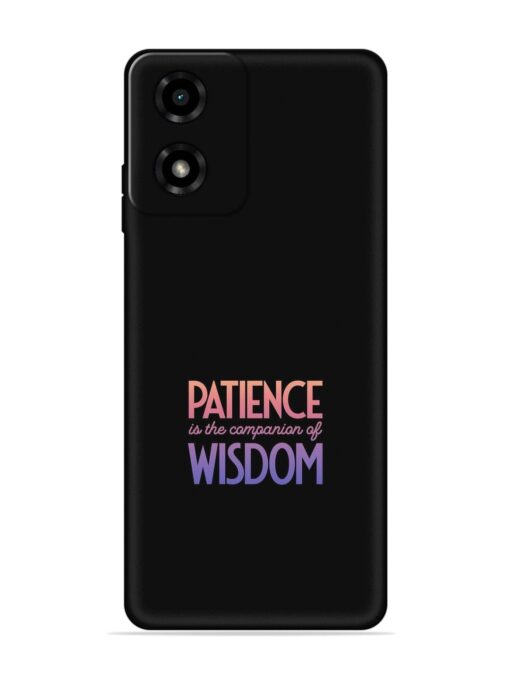 Patience Is The Embossed Soft Silicone Case for Motorola Moto G04 Zapvi