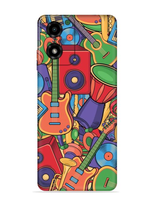 Colorful Music Art Embossed Soft Silicone Case for Motorola Moto G04 Zapvi