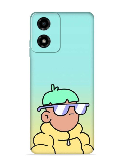 Doodles Cool Character Embossed Soft Silicone Case for Motorola Moto G04S