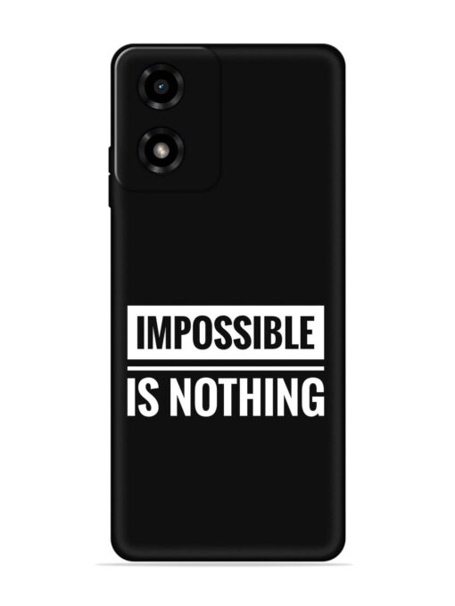 Impossible Is Nothing Embossed Soft Silicone Case for Motorola Moto G04S Zapvi