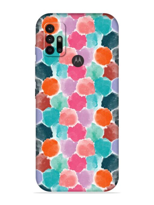 Colorful Seamless Pattern Embossed Soft Silicone Case for Motorola Moto G10