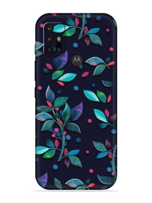 Decorative Watercolor Flower Embossed Soft Silicone Case for Motorola Moto G10