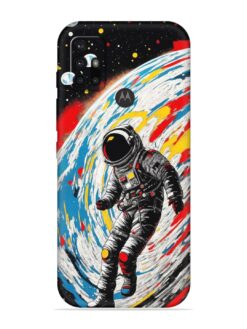 Astronaut Art Embossed Soft Silicone Case for Motorola Moto G10 Power