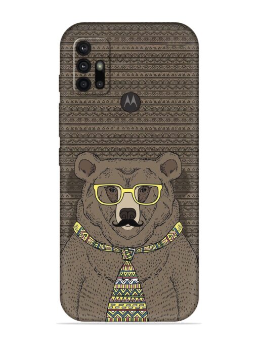 Grizzly Bear Embossed Soft Silicone Case for Motorola Moto G10 Power