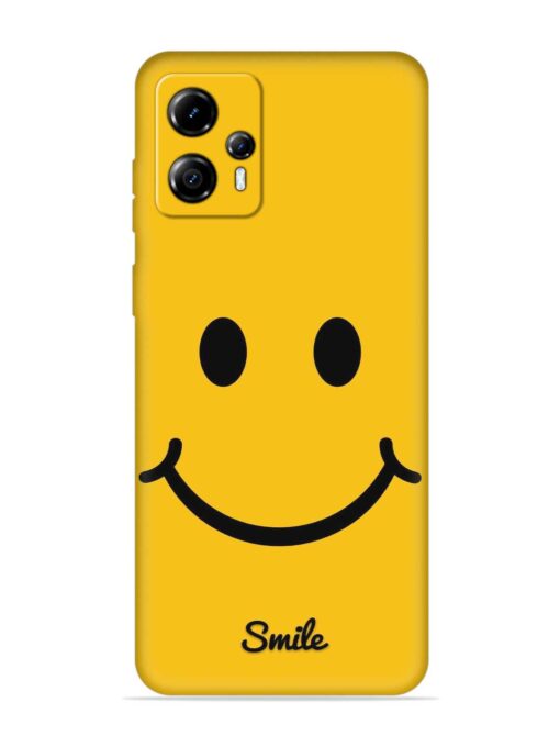 Yellow Smiley Embossed Soft Silicone Case for Motorola Moto G13 Zapvi