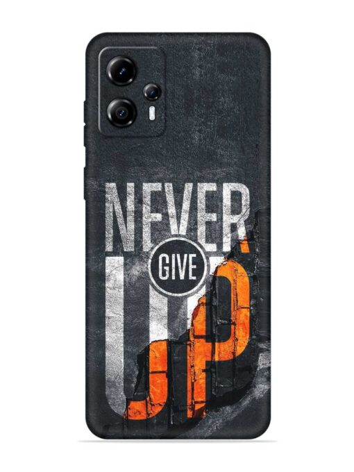 Never Give Up Embossed Soft Silicone Case for Motorola Moto G13