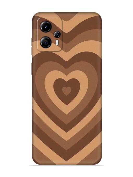 Brown Heart Embossed Soft Silicone Case for Motorola Moto G13 Zapvi