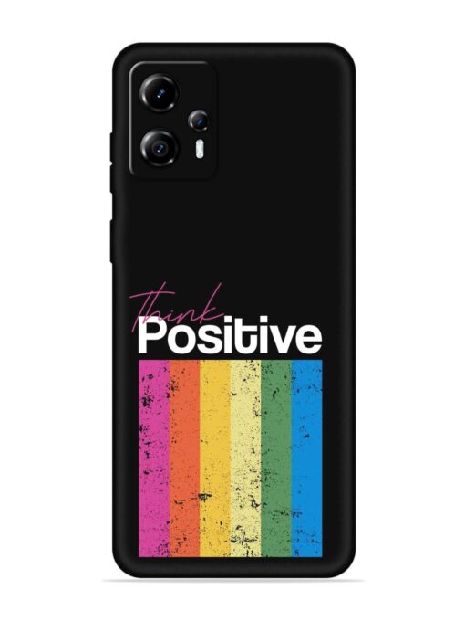 Think Positive Typography Embossed Soft Silicone Case for Motorola Moto G13 Zapvi