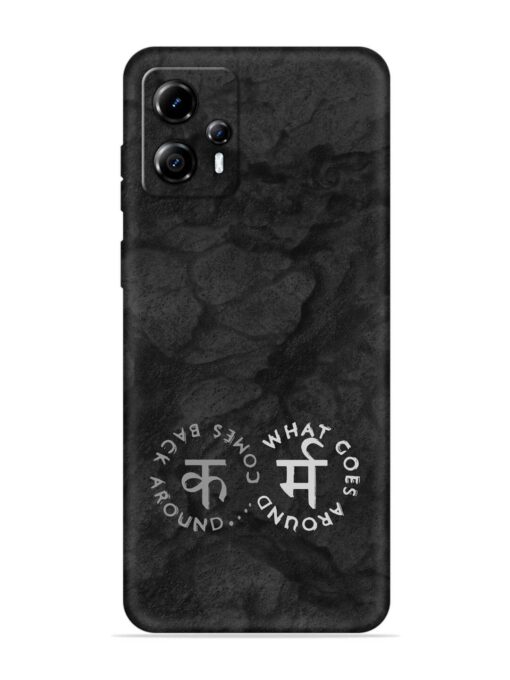 Karma Hindi Word Embossed Soft Silicone Case for Motorola Moto G13 Zapvi