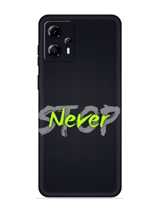 Never Stop Embossed Soft Silicone Case for Motorola Moto G13