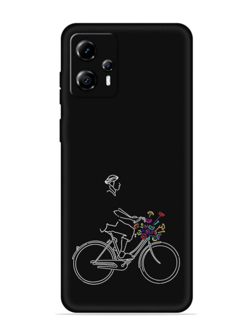 Minimalist Cycle Art Embossed Soft Silicone Case for Motorola Moto G13 Zapvi