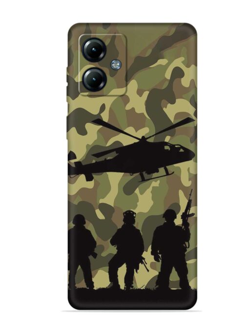 Army Heros Embossed Soft Silicone Case for Motorola Moto G14 Zapvi