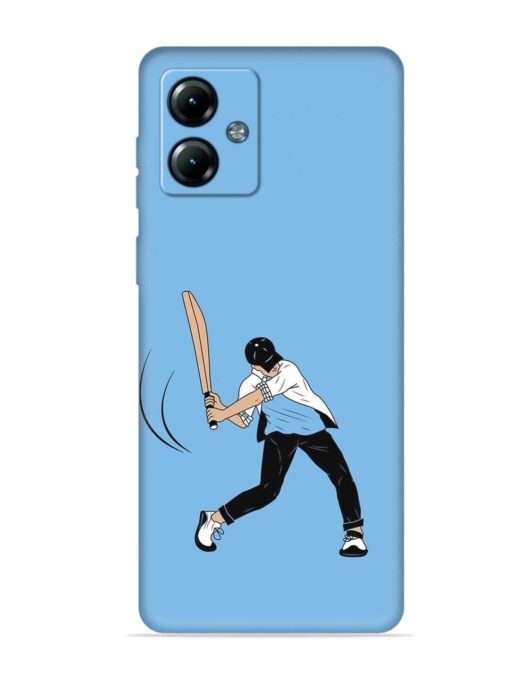 Cricket Gully Boy Embossed Soft Silicone Case for Motorola Moto G14 Zapvi